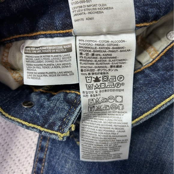 Levi's Men's 505 Size 40x30 Denim Straight Leg Jeans Medium Wash NWT - Picture 6 of 9